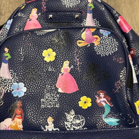 Disney Princess Navy Textured Bag with Floral Accents - Picture 2 of 8